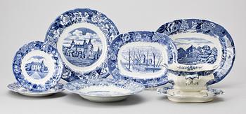 MATSERVIS, 63 delar, porslin, "Skåne" Rörstrand, 1900-talets början.