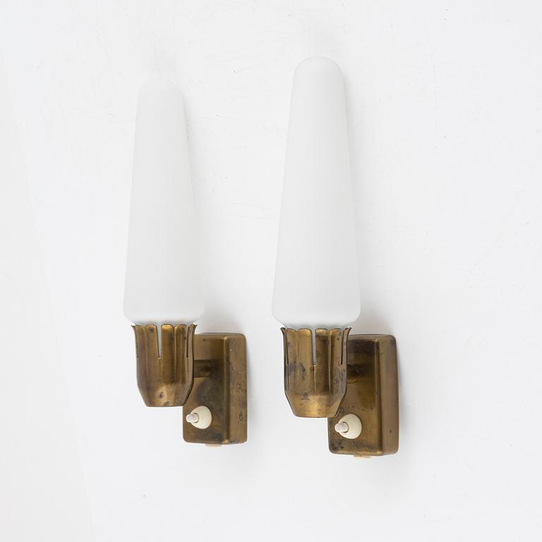 Harald Notini, a pair of wall lamps model "8541", Arvid Böhlmarks Lampfabrik 1950s.