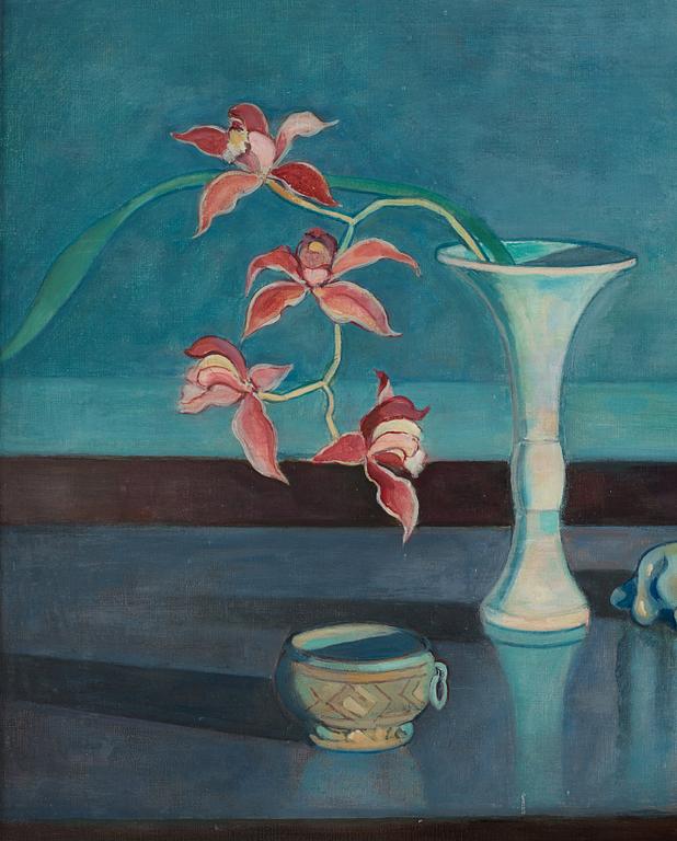 Einar Jolin, Still life with lilies.