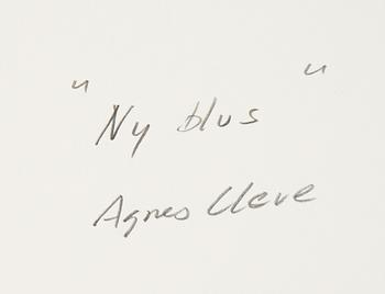 Agnes Cleve, pastel on paper, signed.