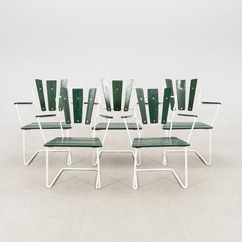 Garden set, 6 pieces, mid 20th century.