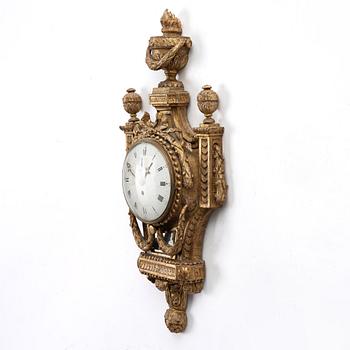 An Austrian Louis XVI giltwood cartel clock by J. Bentele (watchmaker in Salzburg ca 1780).