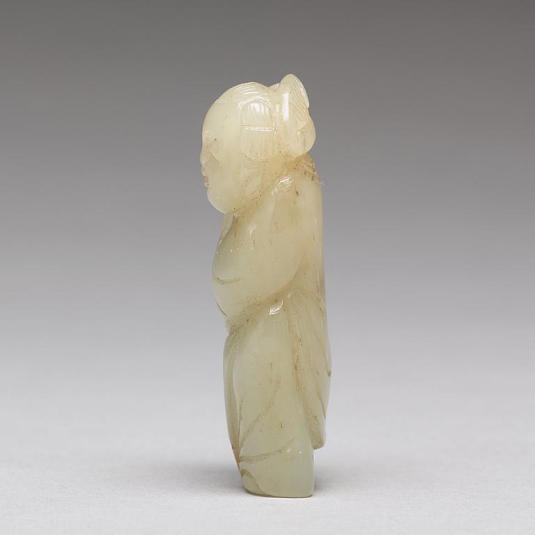 A nephrite sculpture, late Qingdynasty.