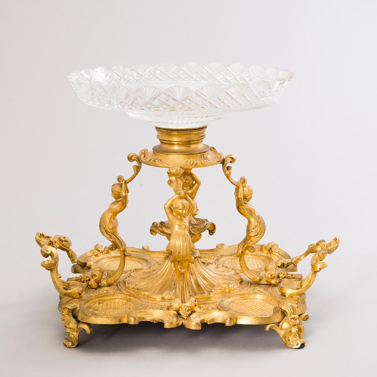 A late 19th Century gilt centrepiece.