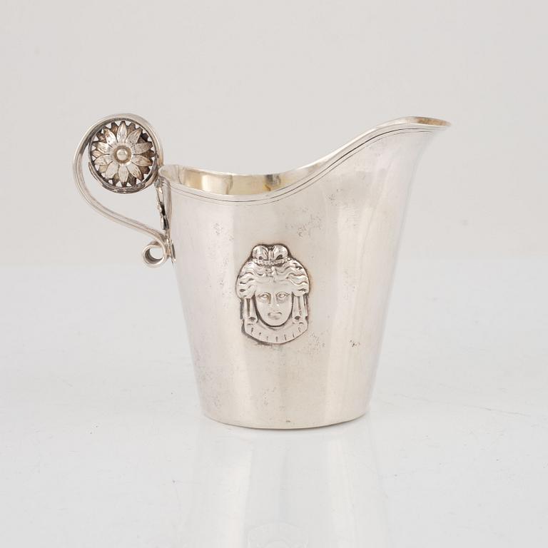 A Swedish 19th century silver creamer, mark of Adolf Zethelius, 1811, Stockholm.