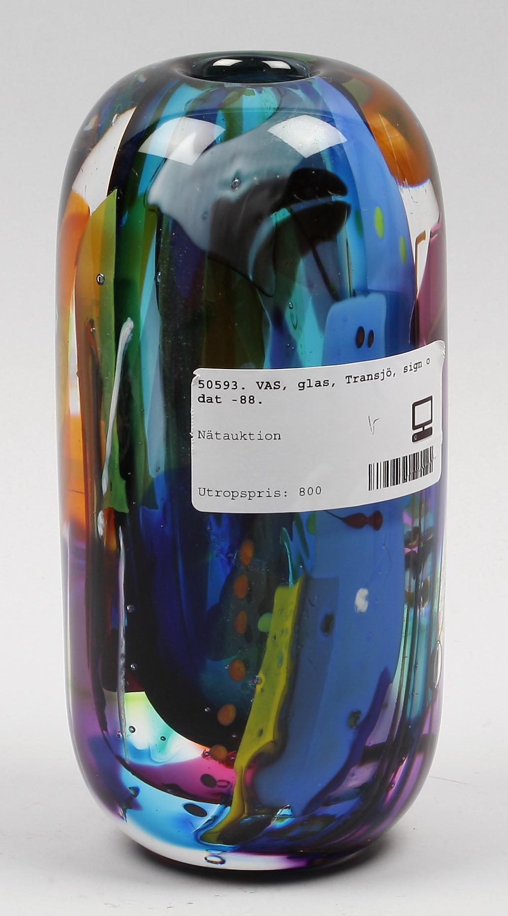 VAS, glas, Transjö, sign o dat -88.