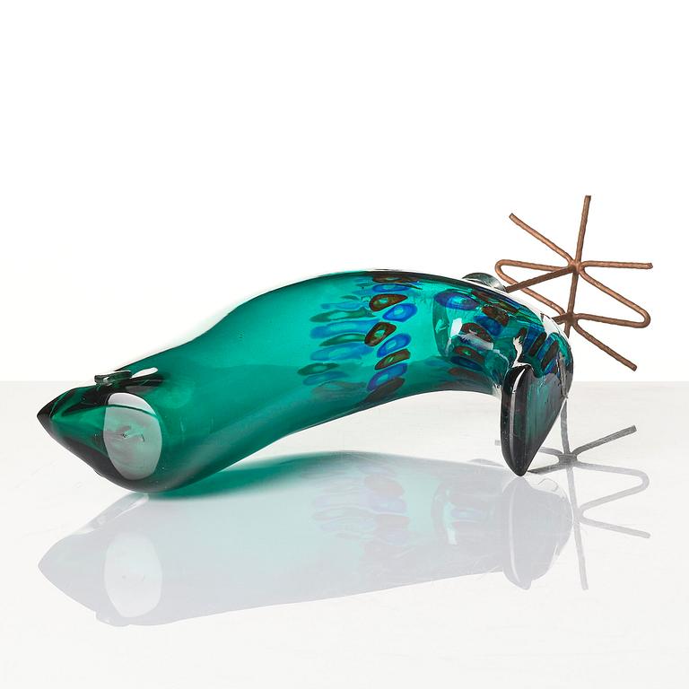 Alessandro Pianon, a "Pulcino" glass sculpture of a bird, Vistosi, Italy, 1960s.