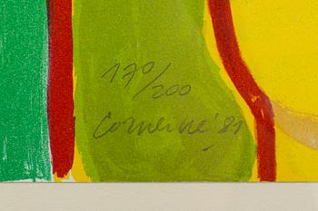 BEVERLOO CORNEILLE, färglitografi, signerad och numrerad 170/200, daterad 81.