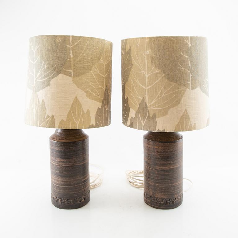 Table lamps, a pair, 1970s.