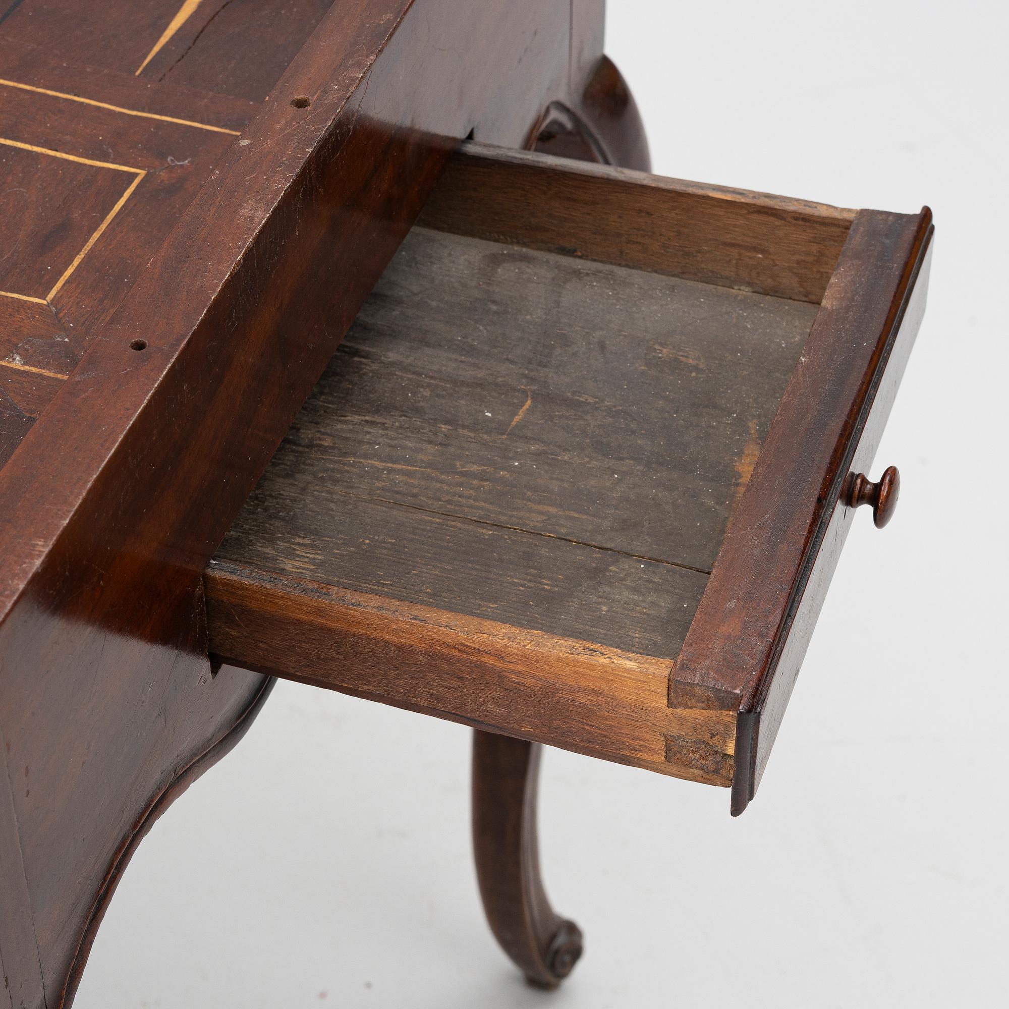 Table/game table, Rococo style, 19th century.