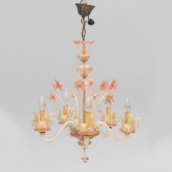 A Venetian style chandelier, mid 20th Century.
