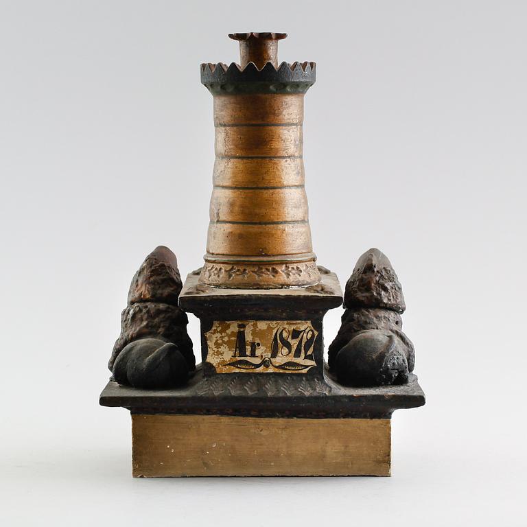 SKRIVSTÄLL, keramik, 1800-talets andra hälft.