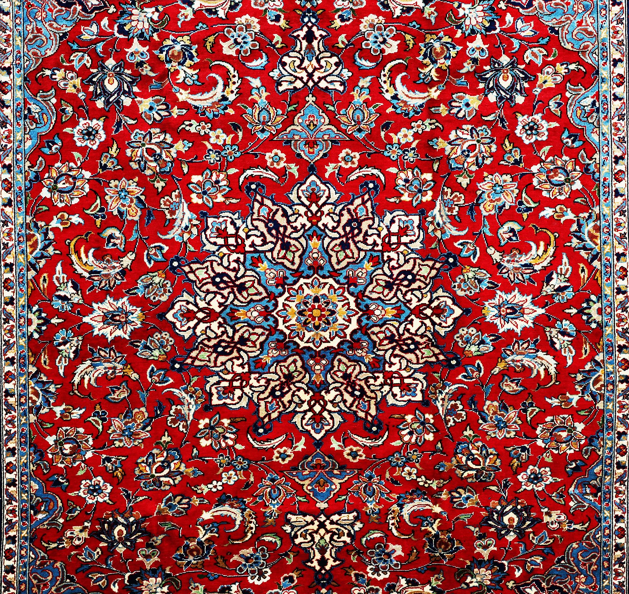 A carpet, Mashad, ca 345 x 242 cm.