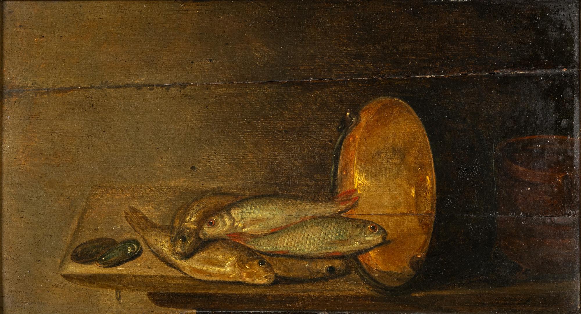 Dutch school, 18th century, still life with fish.