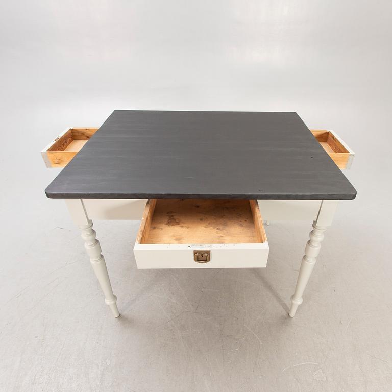 A painted working table later part of the 19th century.