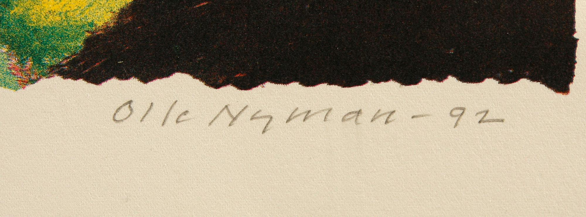 OLLE NYMAN, färglitografier, 2 st, sign o dat -92.