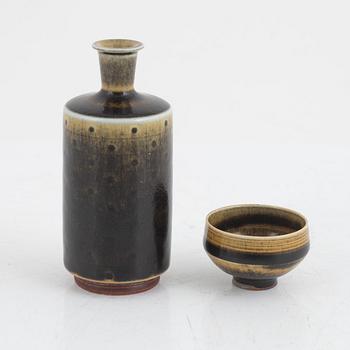 Berndt Friberg, a miniature vase and a bowl, Gustavsbergs studio.