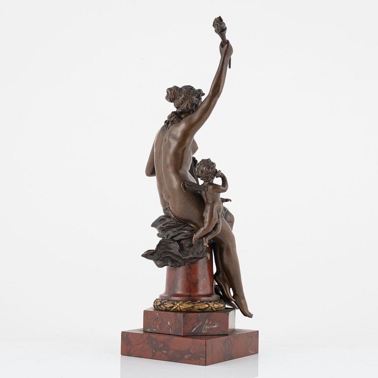 Unknown artist 19th century, sculpture, bronze, height 30 cm (including stone base 32 cm).