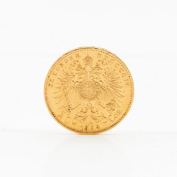 Gold coin 20 corona 1904 Austria/Hungary Franz Joseph I.