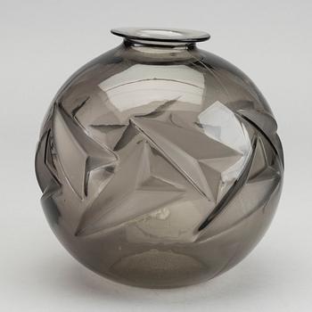 HENRI DIEUPART, a moudled glass vase for Simonet Frères 1920's.