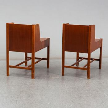 A pair of late 20th Century bedside tables.