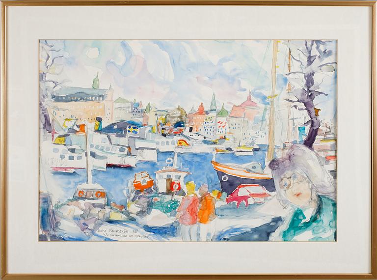 BERT FORKSTRÖM, blandteknik, sign och dat -88.