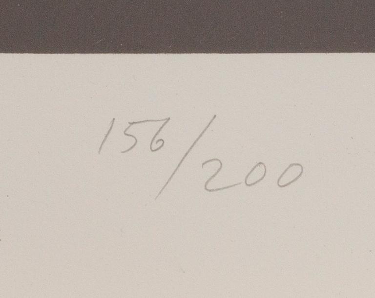 YRJÖ EDELMANN, färglitografi, numrerad 156/200 och signerad.