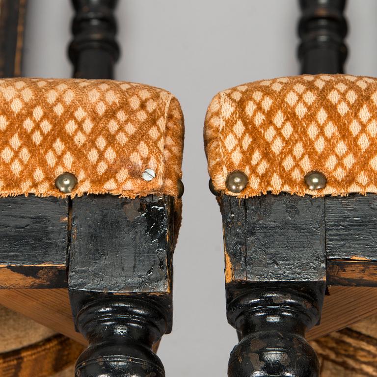 A pair of Baroque style chairs, second half of the 19th century.