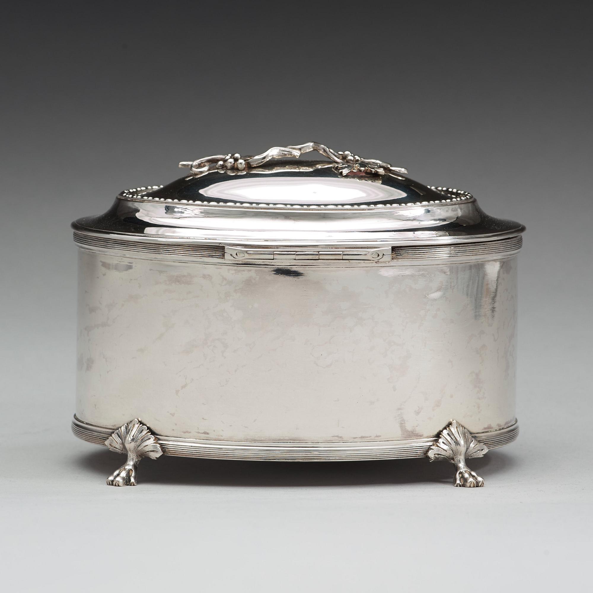 PEHR ZETHELIUS, Stockholm 1798, sockerskrin, silver, gustavianskt.