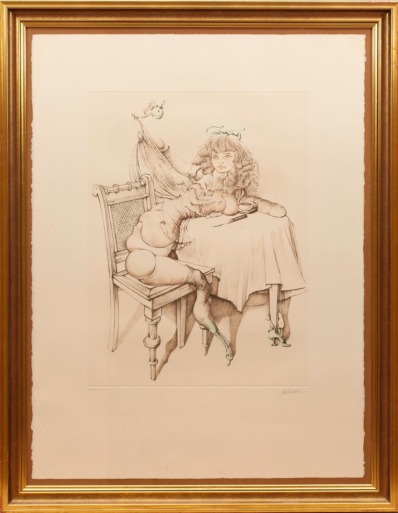 HANS BELLMER, etsning, sign o numr XXVI/XXX.