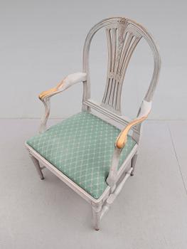 KARMSTOL, gustaviansk stil, 1900-talets andra hälft.