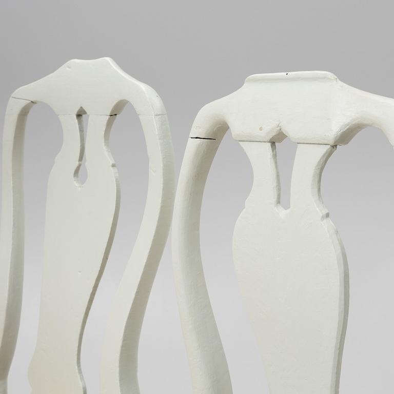 Stolar, 3 st, rokoko, 1700-talets andra hälft.