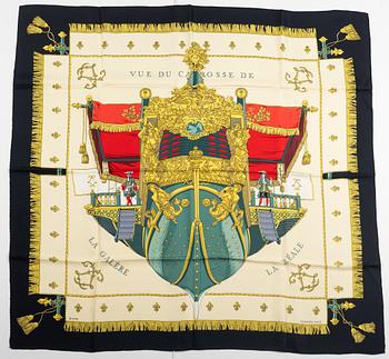 Hermès, scarf, "View of the Carriage of the Galley La Réale".