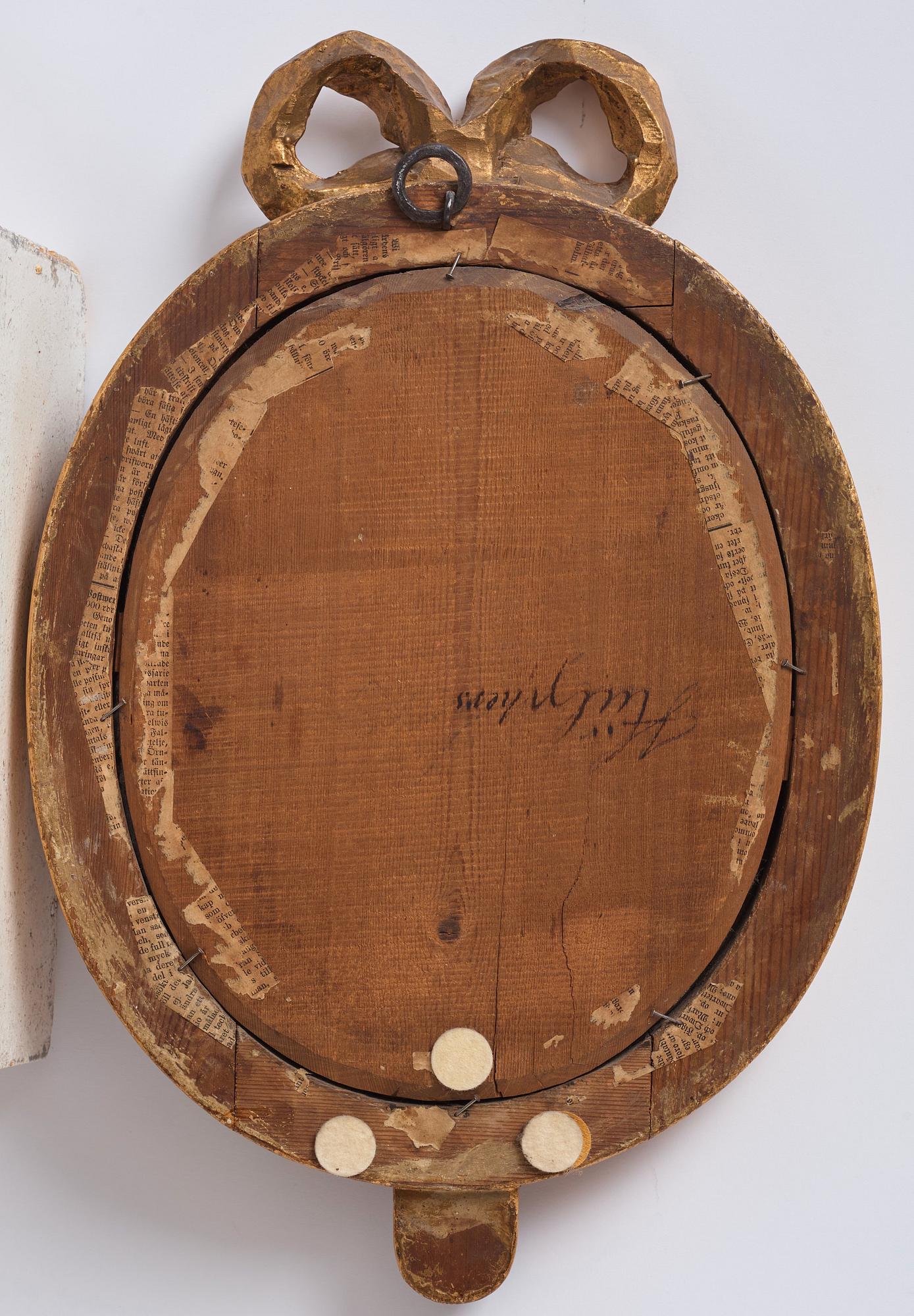 Spegellampetter, ett par, för två ljus, ca år 1800, Gustavianska.