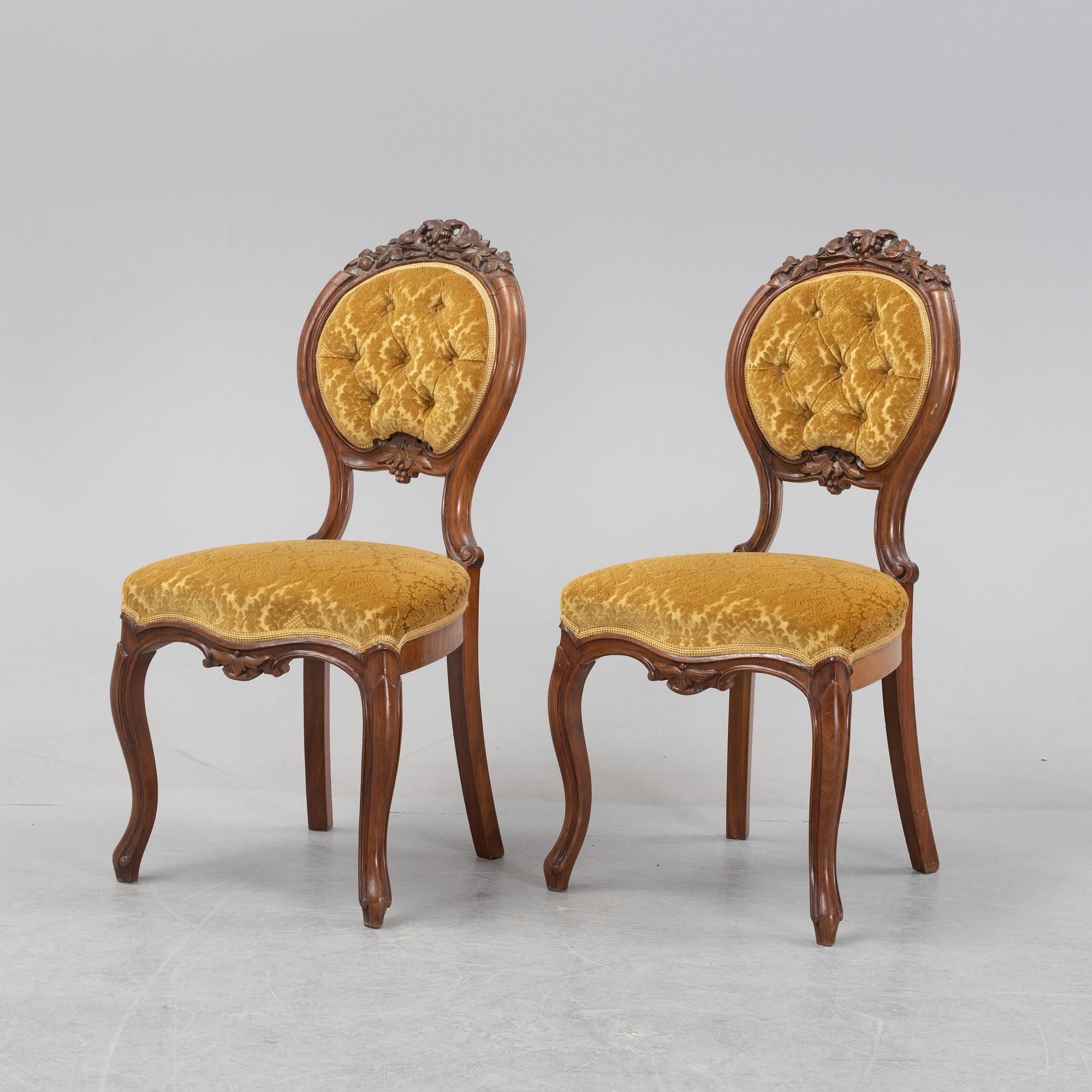 Stolar, 6 st, nyrokoko, sent 1800-tal.