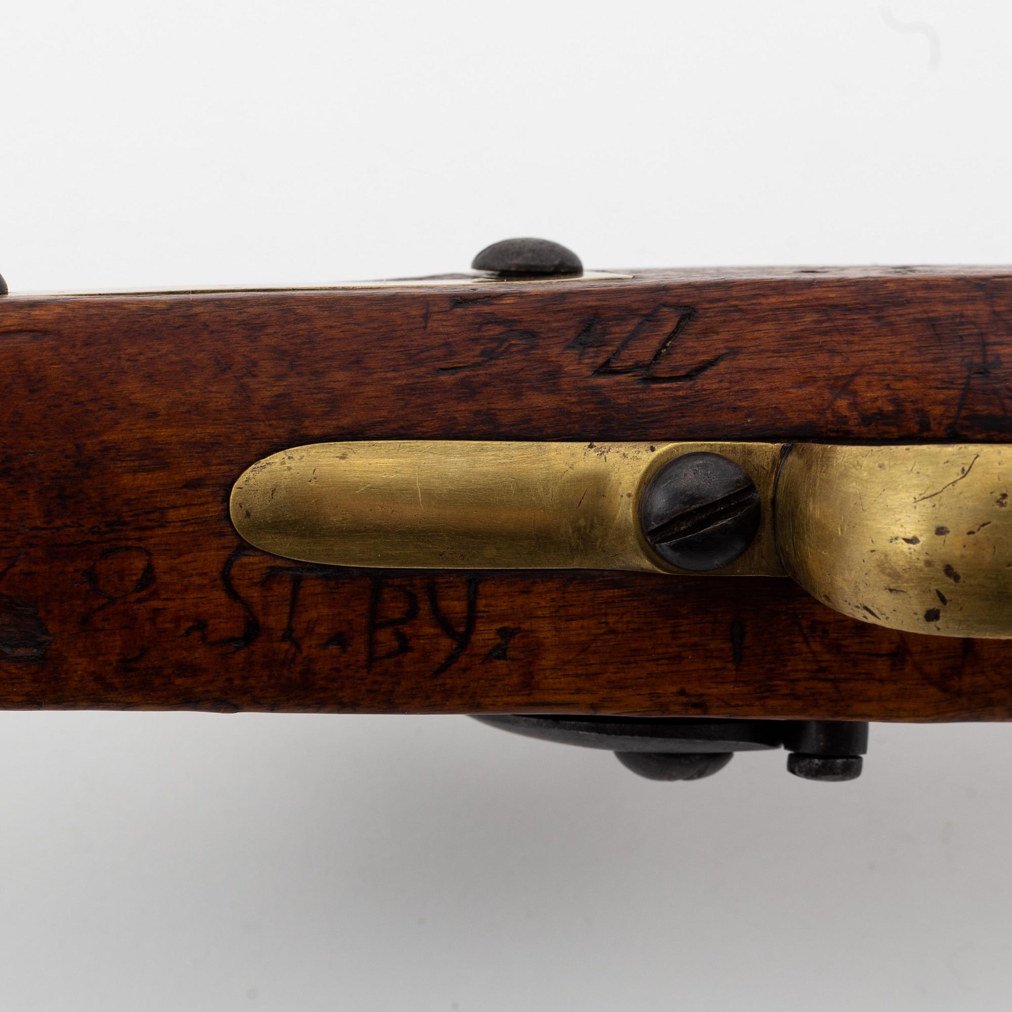 A Swedish rifled percussion pistol 1820-57(59) pattern.