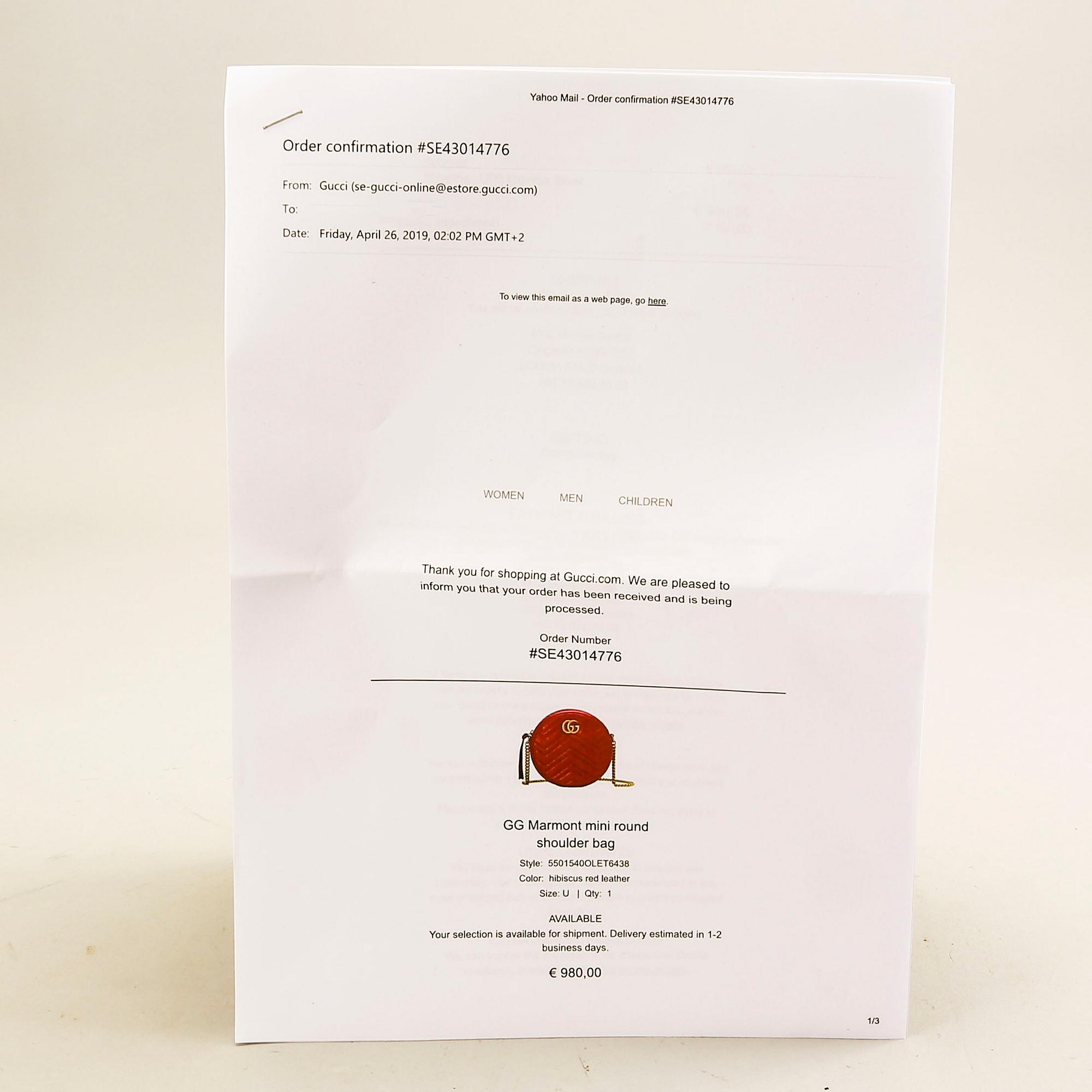 Gucci, bag, "GG Marmont Mini", 2019.