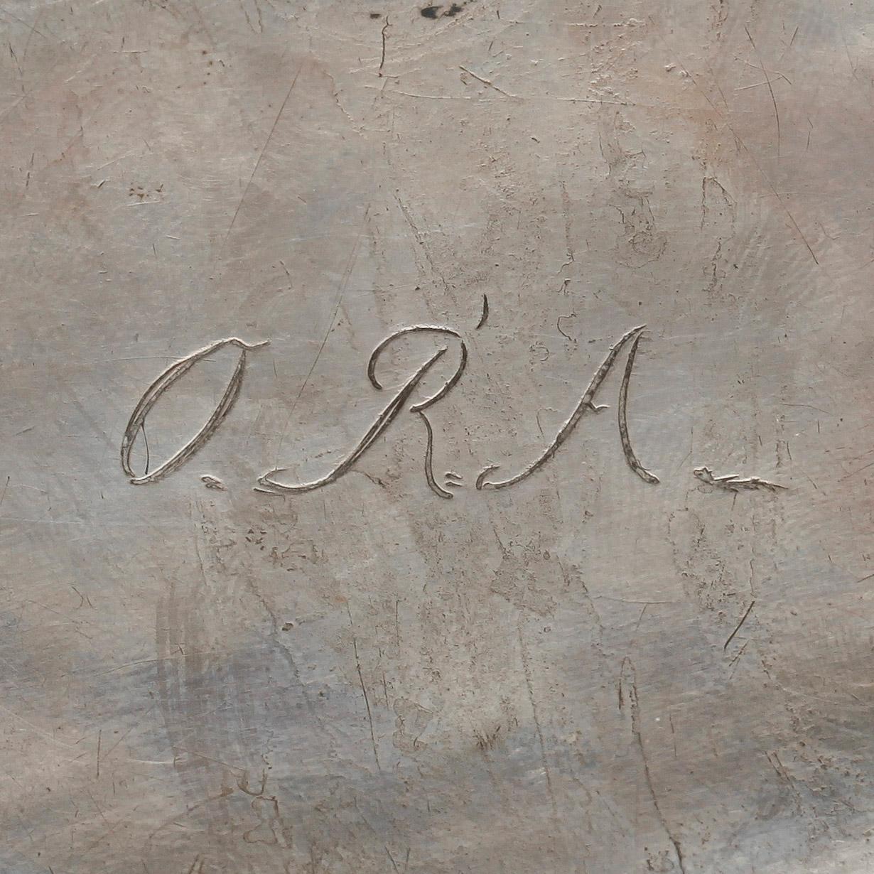 SNUSDOSA, silver samt porfyr, Anders Hjulström, Köping 1822.