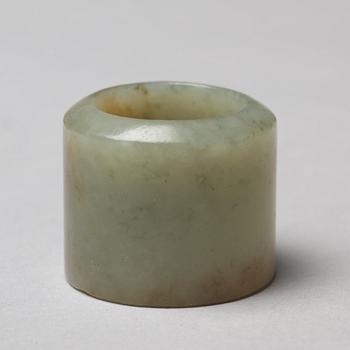 A set of five Chinese nephrite archers rings.