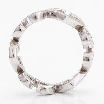 Cartier, an 18K white gold 'C de Cartier' ring with diamonds  ca. 0.10 ct in total.