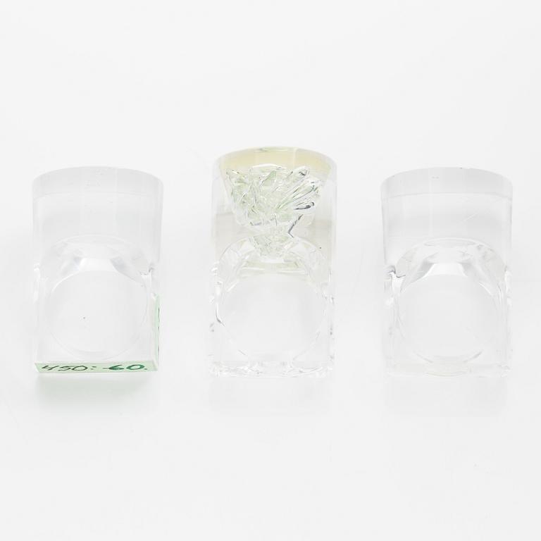 Siv Lagerström, tre ringar akrylplast, 1970-tal.