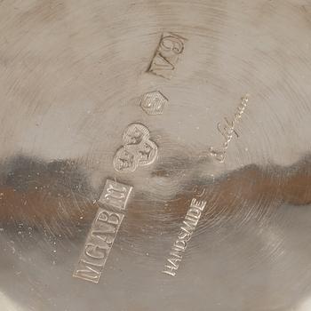 PARTI SILVER, 8 delar, bl a Eric Löfman, 1960-70-tal, Sverige, vikt exklusive ljusstakar ca 473 gram.