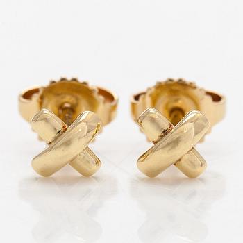 Tiffany & Co, korvakorut, "Cross Stitch", 18K kultaa.