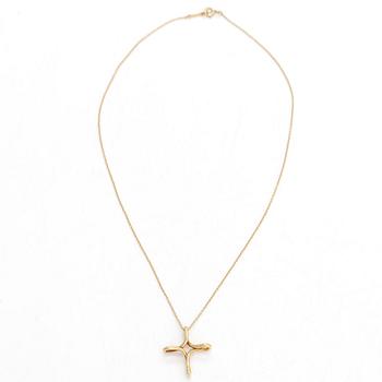 Tiffany & Co, Elsa Peretti, halsband, "Infinity Cross", 18K guld.