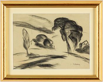 AGNES CLEVE, pencil on paper. Signed with stamp A Cleve.