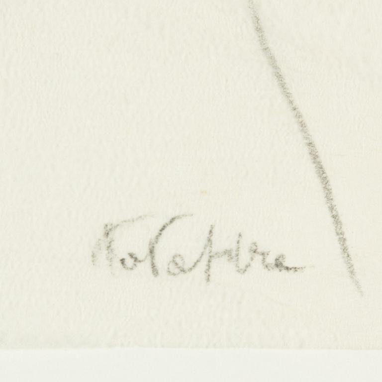 Ernesto Tatafiore, mixed media on paper, signed.