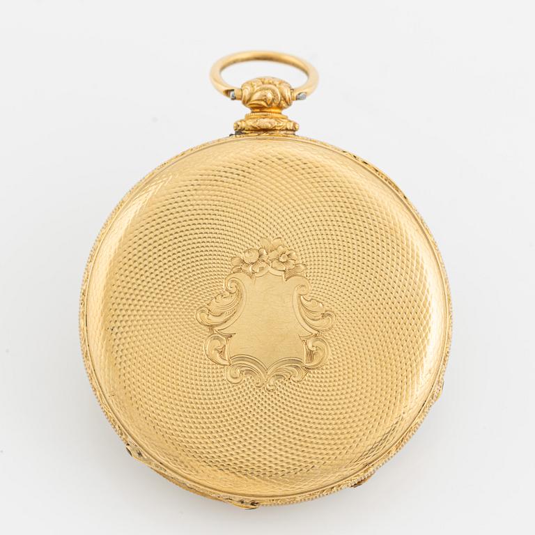 Fickur, 18K guld, 46 mm.