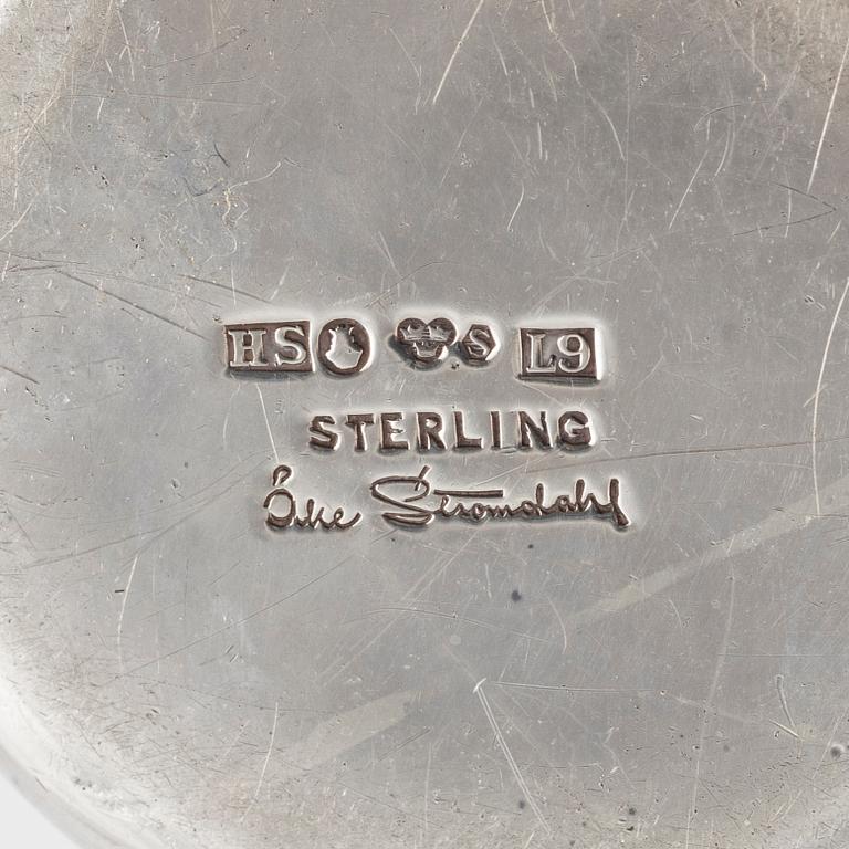 Åke Strömdahl, sockerskål och gräddkanna, sterling silver, Stockholm 1961.