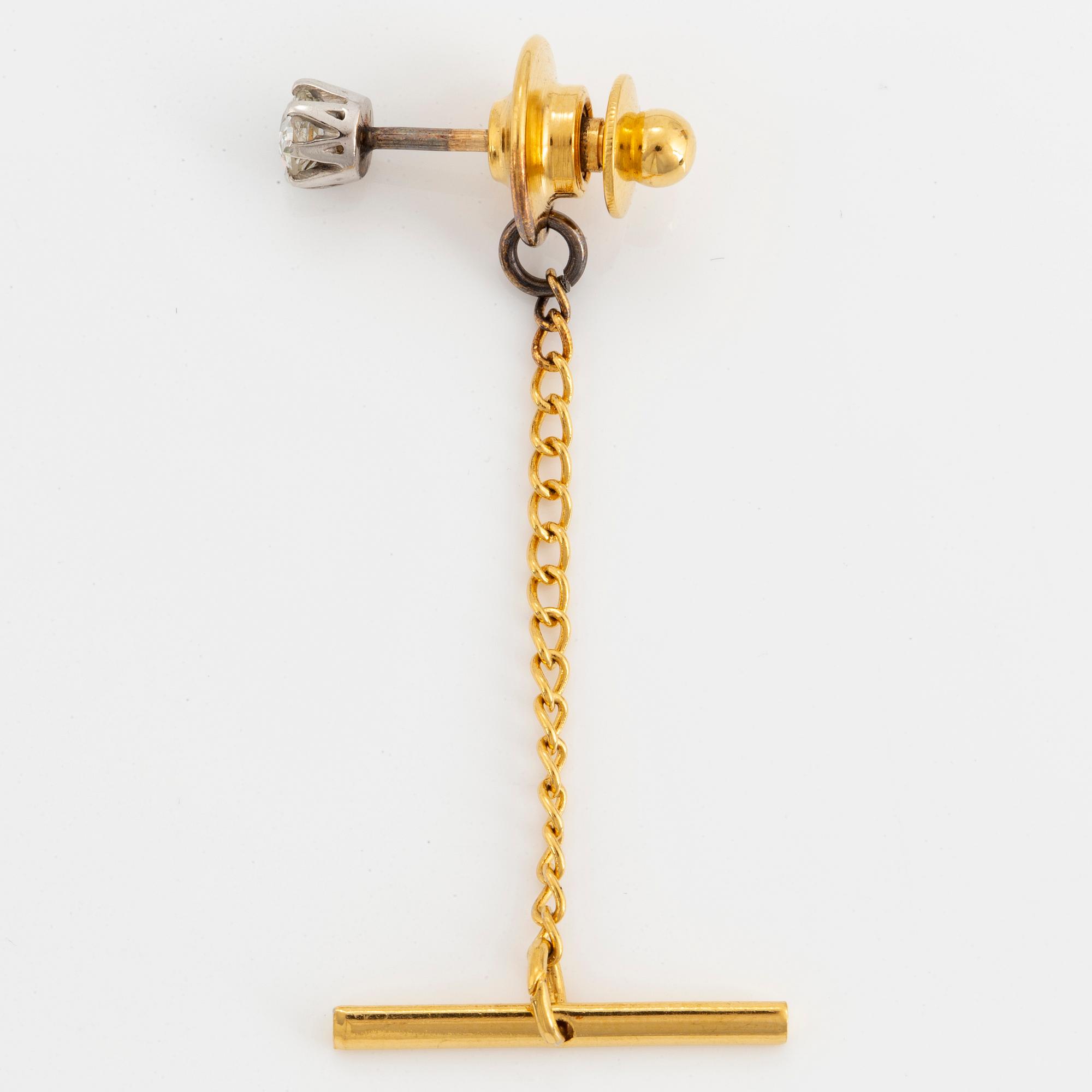 Old-cut diamond pin.