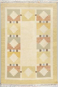 A flat weave by Ida Rydelius, signed IR, second half of the 20th century, 235 x 169 cm.
